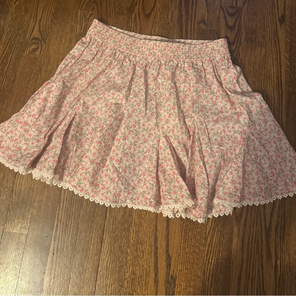 Show Me Your Mumu Charm Mini Skirt - Little Rose Floral Print - Size Large